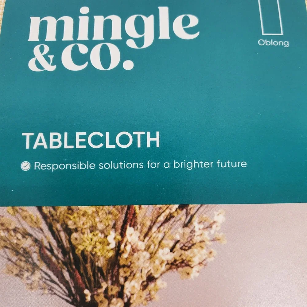 Mingle & Co Yellow Gingham Oblong Tablecloth 60x84 Farmhouse Cottagecore Spring